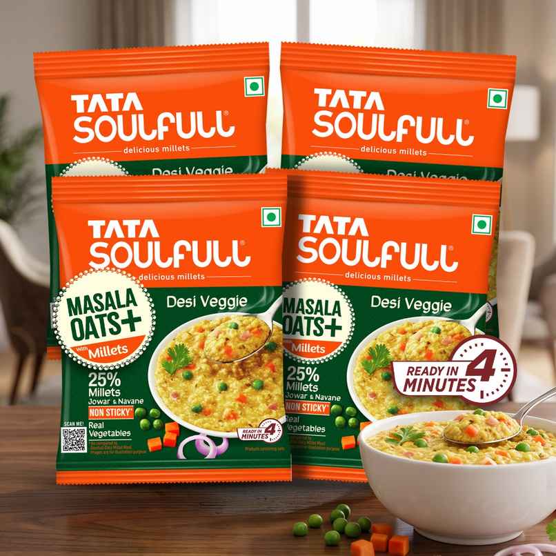 Tata Soulfull Masala Oats+ | Desi Veggie Combo Pack Tata Soulfull Masala Oats+ | Desi Veggie Combo Pack