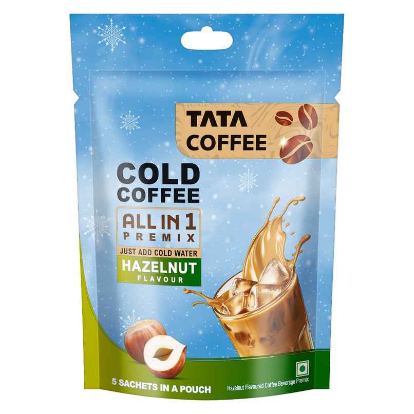 Tata Coffee All-in-1 Hazelnut Flavour Cold Coffee Premix, 140g