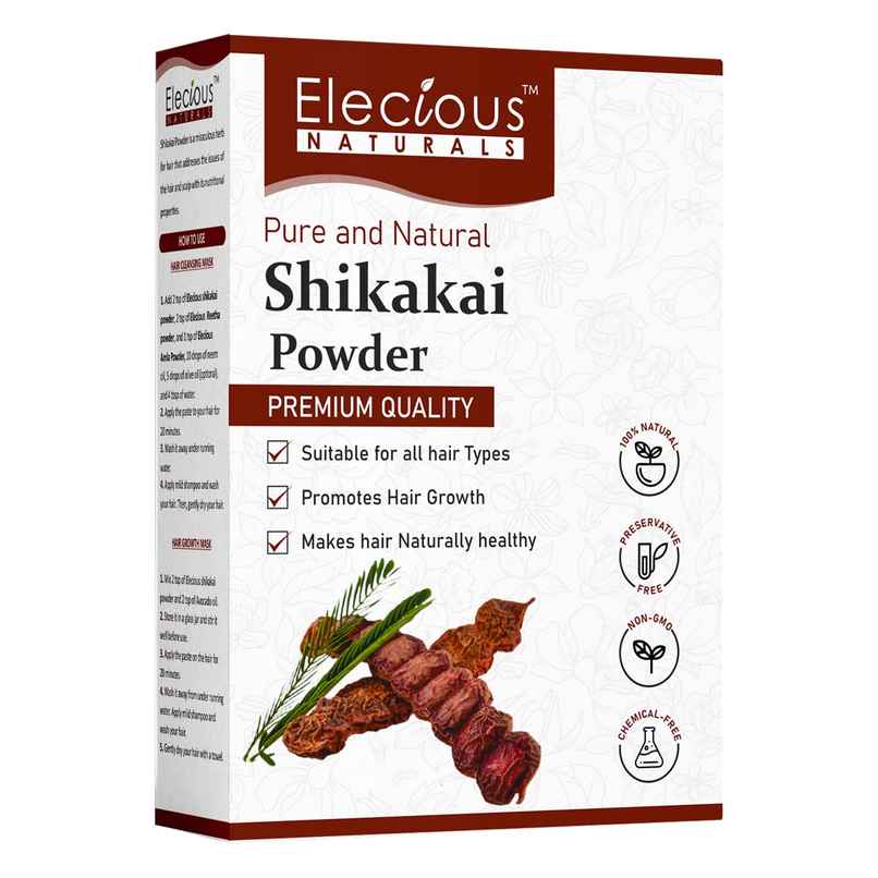 Elecious Shikakai Powder for Hair | For Hair Wash and Shampoo Elecious Shikakai Powder for Hair | For Hair Wash and Shampoo