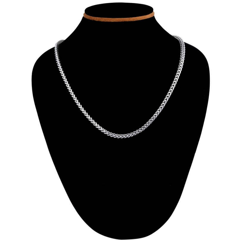 Fashion Frill Men's Interlink Chain Silver 24 Inches Fashion Frill Men's Interlink Chain Silver 24 Inches