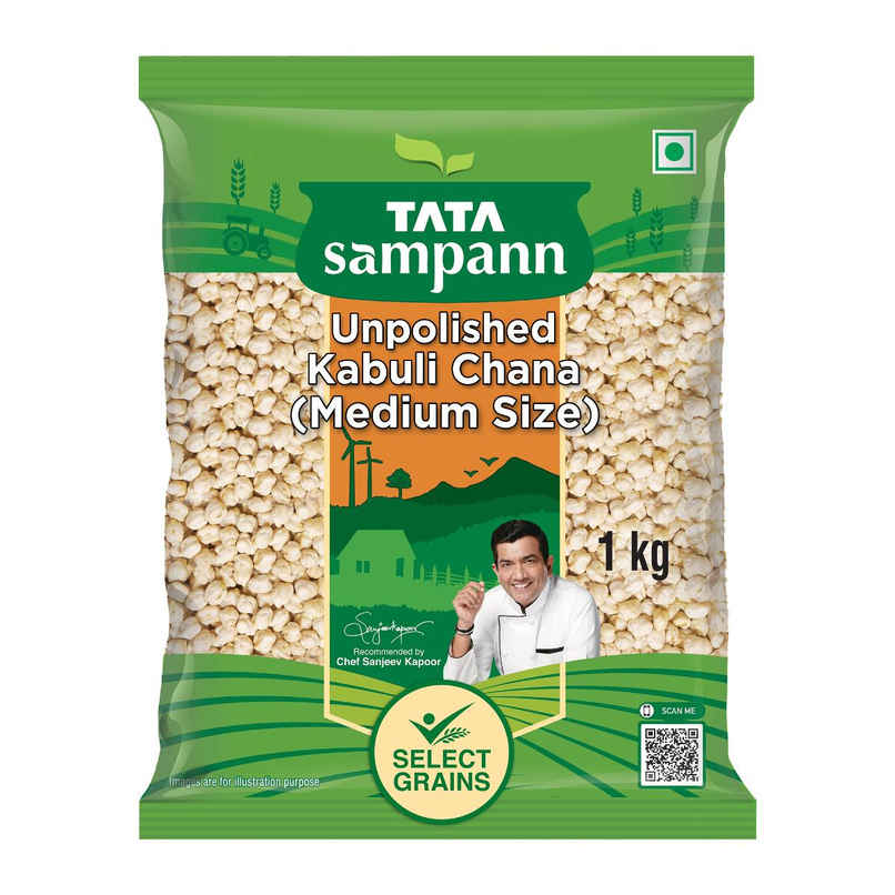 Tata Sampann Unpolished Kabuli Chana | Medium Size