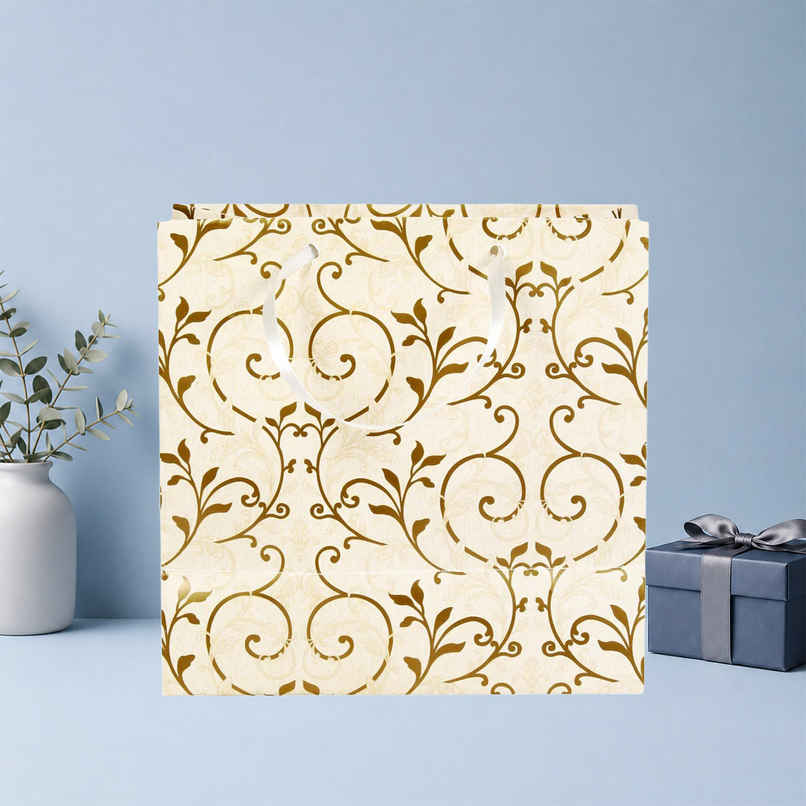 Itsy Bitsy Gift Bags Floral Swirls Ivory Shimmer Itsy Bitsy Gift Bags Floral Swirls Ivory Shimmer