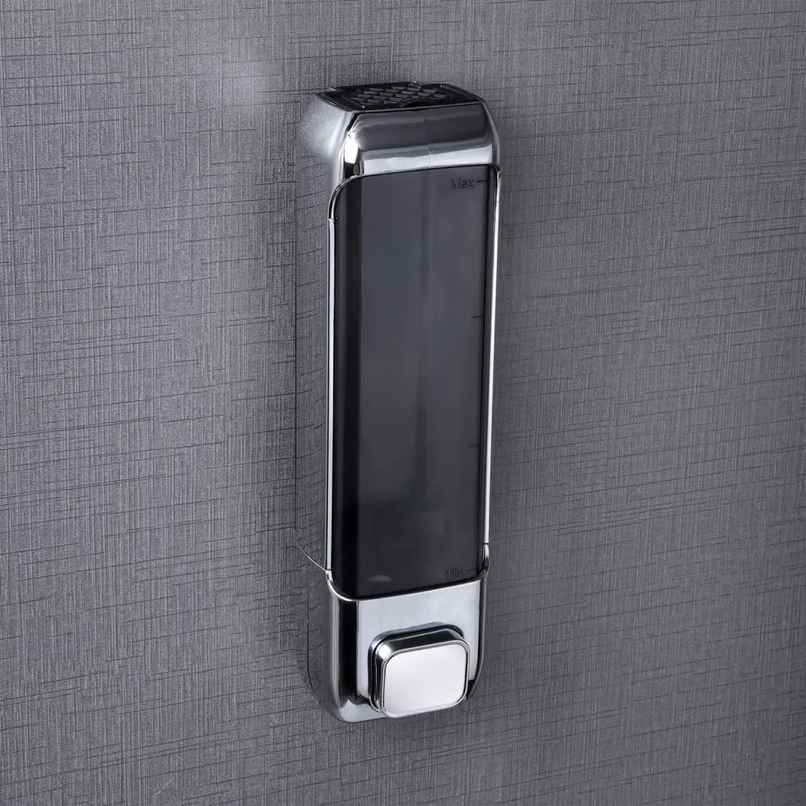 Plantex Plastic Soap Dispenser | 400 ml | Chrome Finish