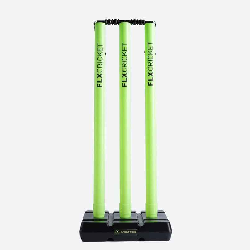 Decathlon FLX Easy Setup Plastic Stump Set | Lime Green Decathlon FLX Easy Setup Plastic Stump Set | Lime Green