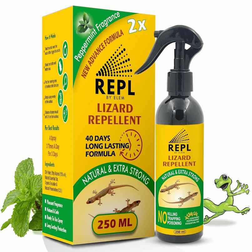 Repl Lizard Repellent Spray | Peppermint and Eucalyptus Oils | Natural and Safe For Kids