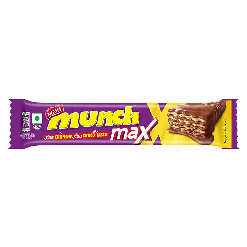 Nestle MUNCH MAX Choco Coated Crunchy Wafer Bar Nestle MUNCH MAX Choco Coated Crunchy Wafer Bar