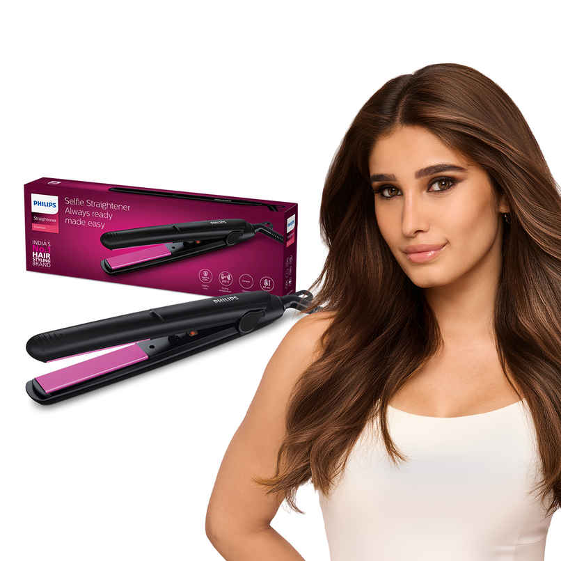 Philips India's No.1 Hair Styling Brand Selfie Hair Straightener | HP8302/06 Philips India's No.1 Hair Styling Brand Selfie Hair Straightener | HP8302/06