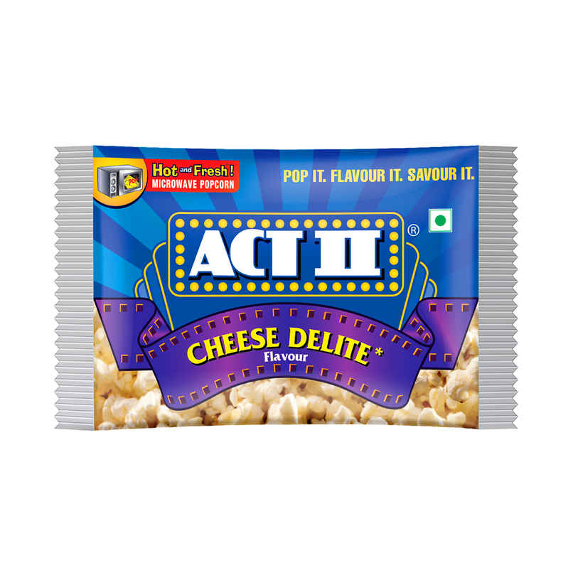 Act II Microwave Popcorn | Cheese Delite, Hot & Fresh in 3 mins