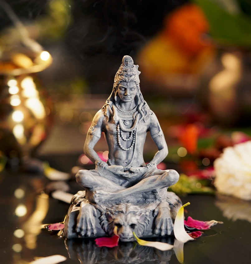 ServDharm Stone Grey Resin Shiva Idol | 4 Inch ServDharm Stone Grey Resin Shiva Idol | 4 Inch