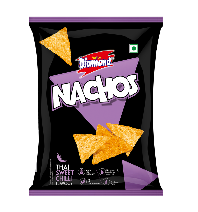 Yellow Diamond Nachos | Sweet Chilli | No Palm Oil Yellow Diamond Nachos | Sweet Chilli | No Palm Oil