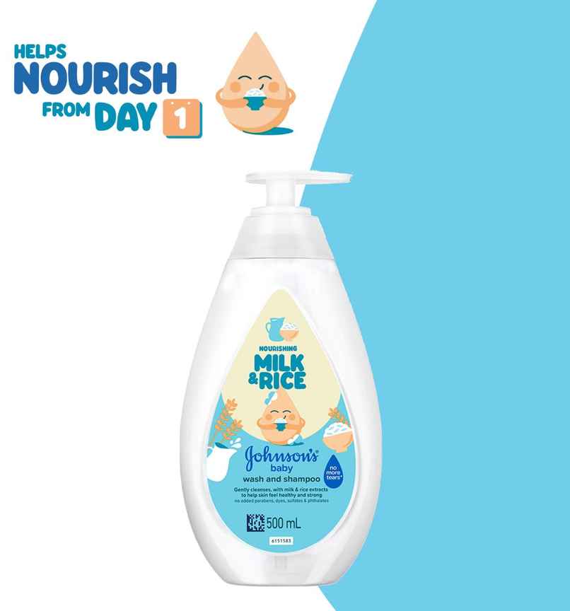 Johnsons Baby Nourishing Milk & Rice Wash & Shampoo