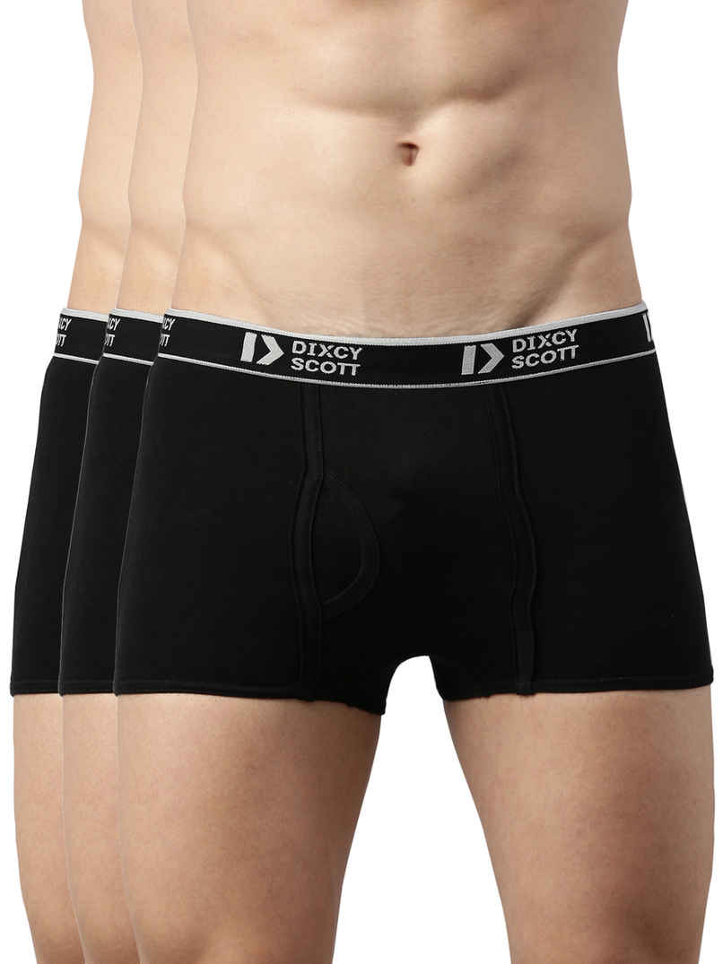 Dixcy Scott Originals Men'S Trunk Snug Fit Solid Innerwear (Multicolor-Pack Of 3)