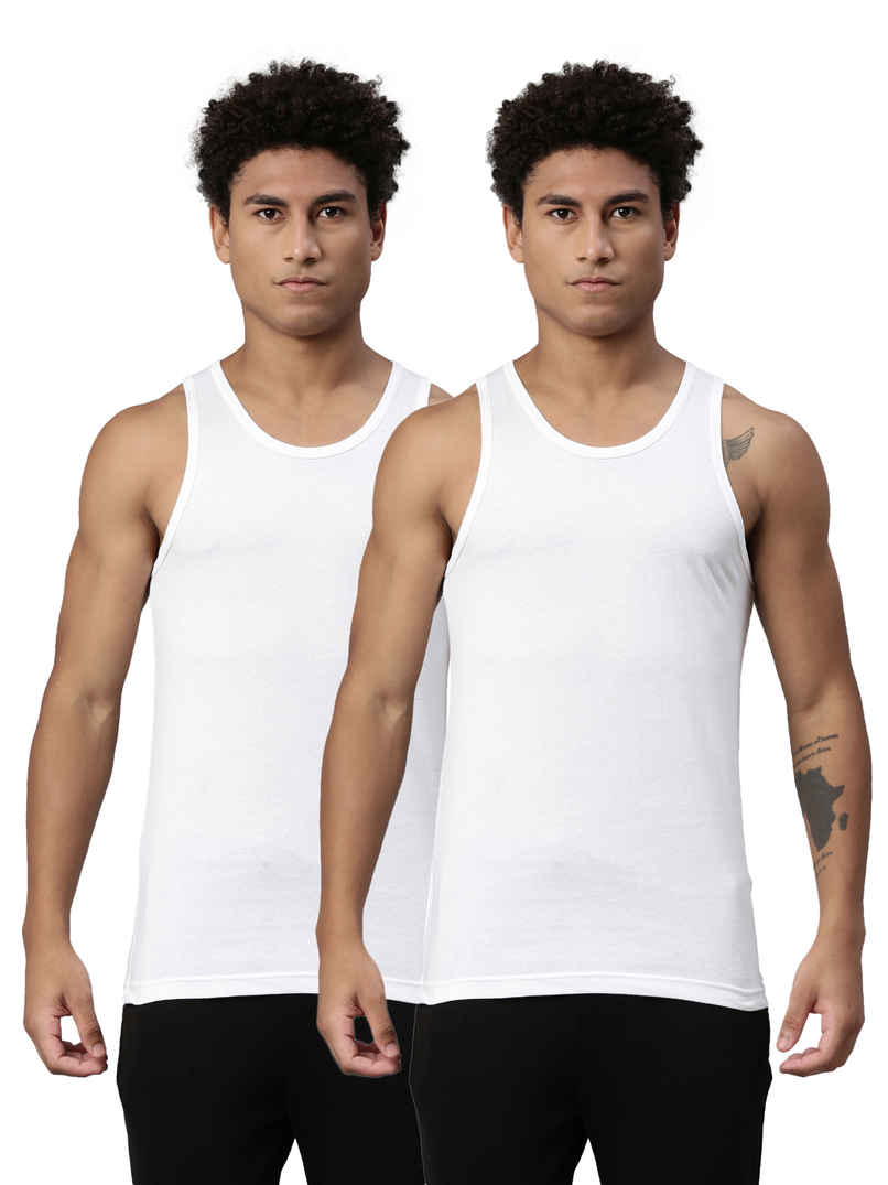 Levi's 012 Men's Classic Vest | Comfort & Smartskin Technology | Pack of 2 | White | XL