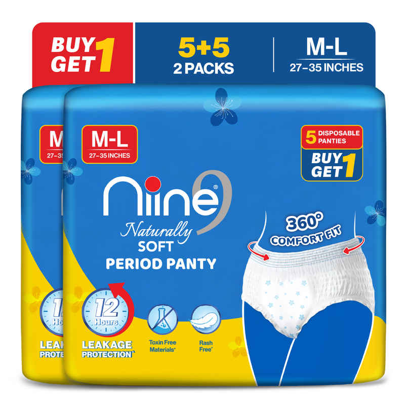 Niine Naturally Soft Disposable Period Panty | M-L - Buy 1 Get 1 Free Niine Naturally Soft Disposable Period Panty | M-L - Buy 1 Get 1 Free