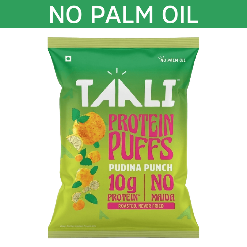 Taali Protein Puffs | Pudina Puff, Roasted, Corn & Jowar, No Maida, Rich in Protein