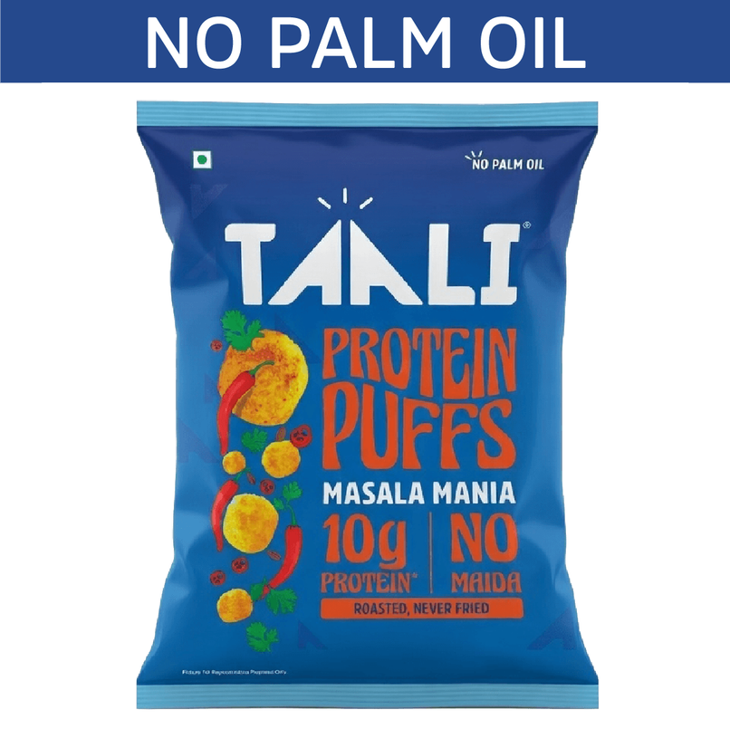 Taali Protein Puffs | Masala Puff, Roasted, Corn & Jowar, No Maida, Rich in Protein