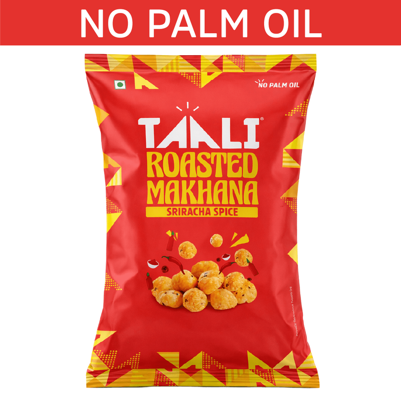 Taali Roasted Makhana - Sriracha Spice Foxnuts, Natural, Rich in Protein