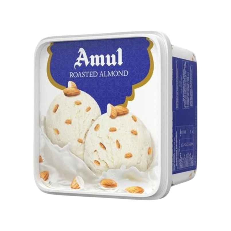 Amul Roasted Almond Ice Cream Tub | Creamy & Nutty