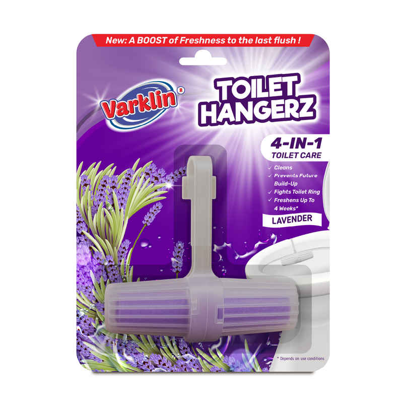 Varklin Lavender Toilet Rim Hangerz Toilet Cleaner Rim Block