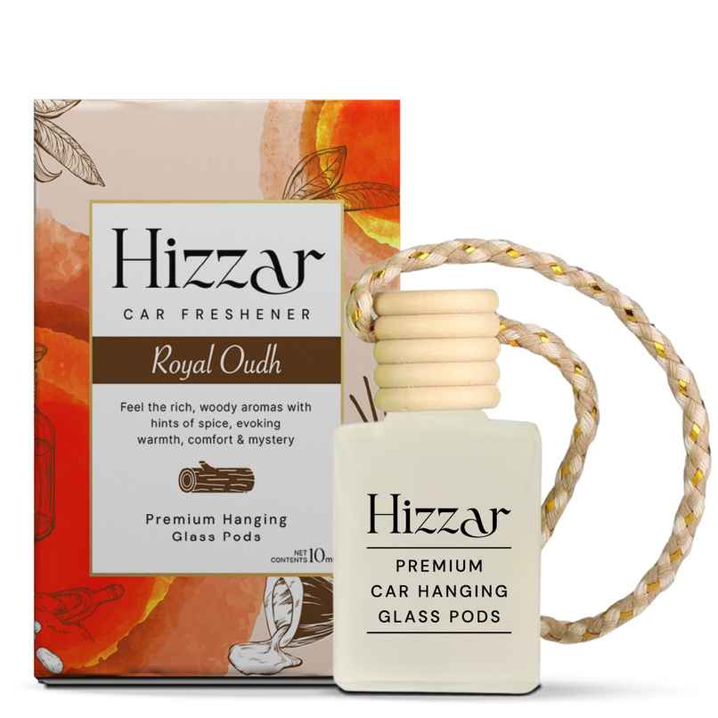 Hizzar Premium Car Air Freshener Hanging Pod | Royal Oudh
