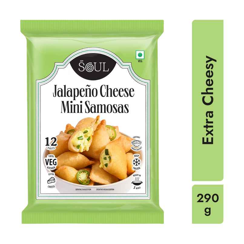 ADF Soul Mini Jalapeno Cheese Samosa | Crispy Snack ADF Soul Mini Jalapeno Cheese Samosa | Crispy Snack