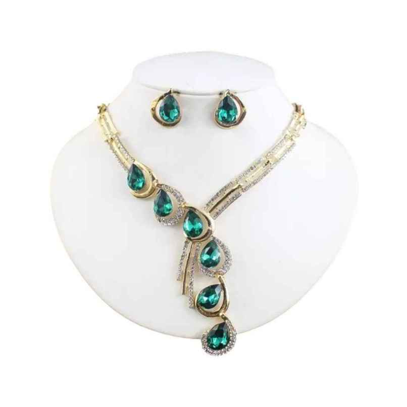 Shining Diva Fashion Latest Stylish Design Fancy Crystal Necklace Jewellery Set for Women | 12079s Shining Diva Fashion Latest Stylish Design Fancy Crystal Necklace Jewellery Set for Women | 12079s