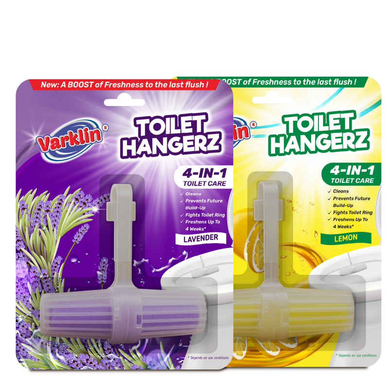 Varklin Toilet Cleaner Rim Hangerz Lemon And Lavender |Pack Of 2