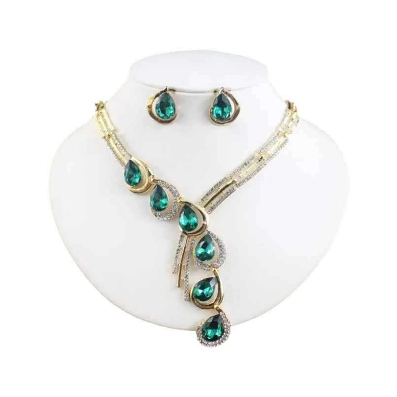 Shining Diva Fashion Latest Stylish Design Fancy Crystal Necklace Jewellery Set for Women | 12079s Shining Diva Fashion Latest Stylish Design Fancy Crystal Necklace Jewellery Set for Women | 12079s