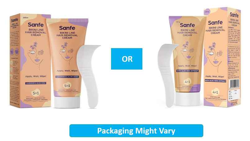 Sanfe Hair Removal Cream With Aloe Vera & Coconut Extracts Bikini Line Hair Removal