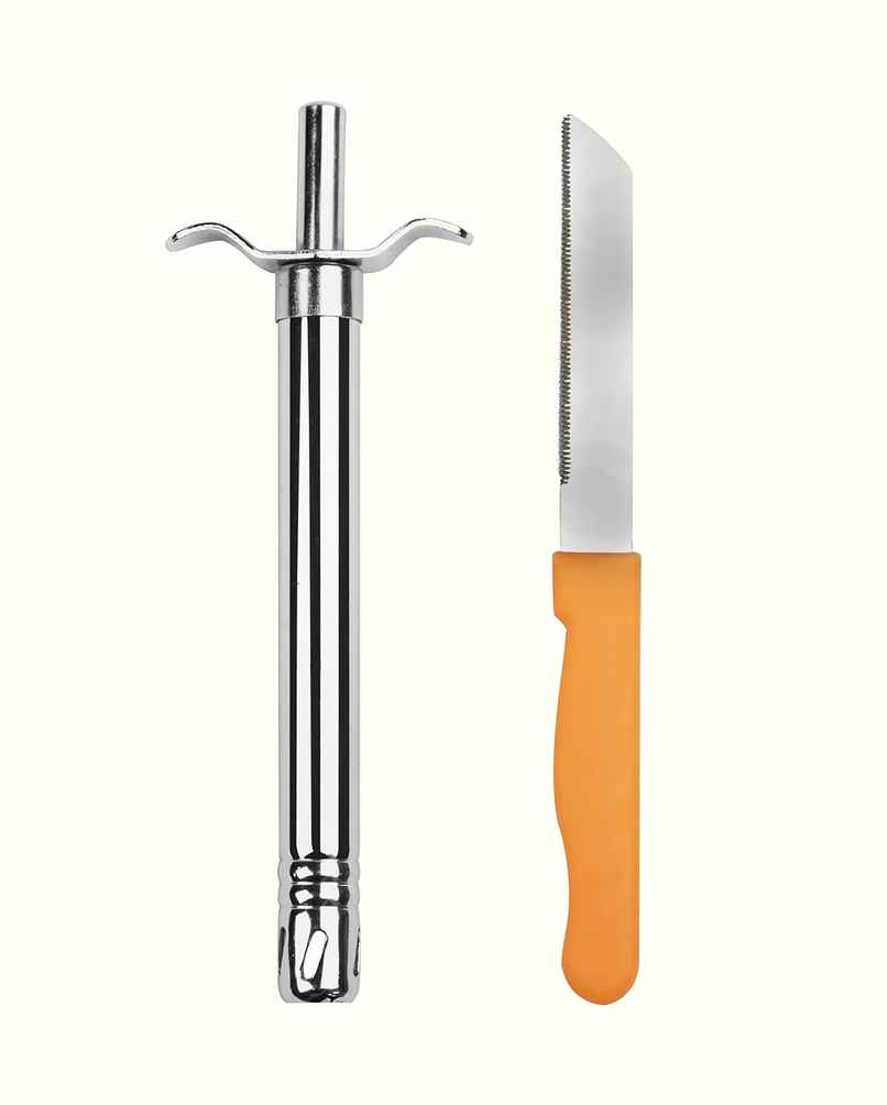 Greenchef Stainless Steel Gas Lighter Knife Combo