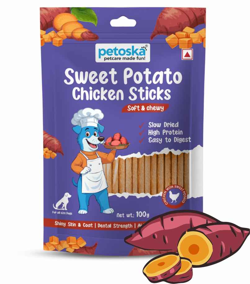 Petoska Dog Treats Sweet Potato Chicken Sticks