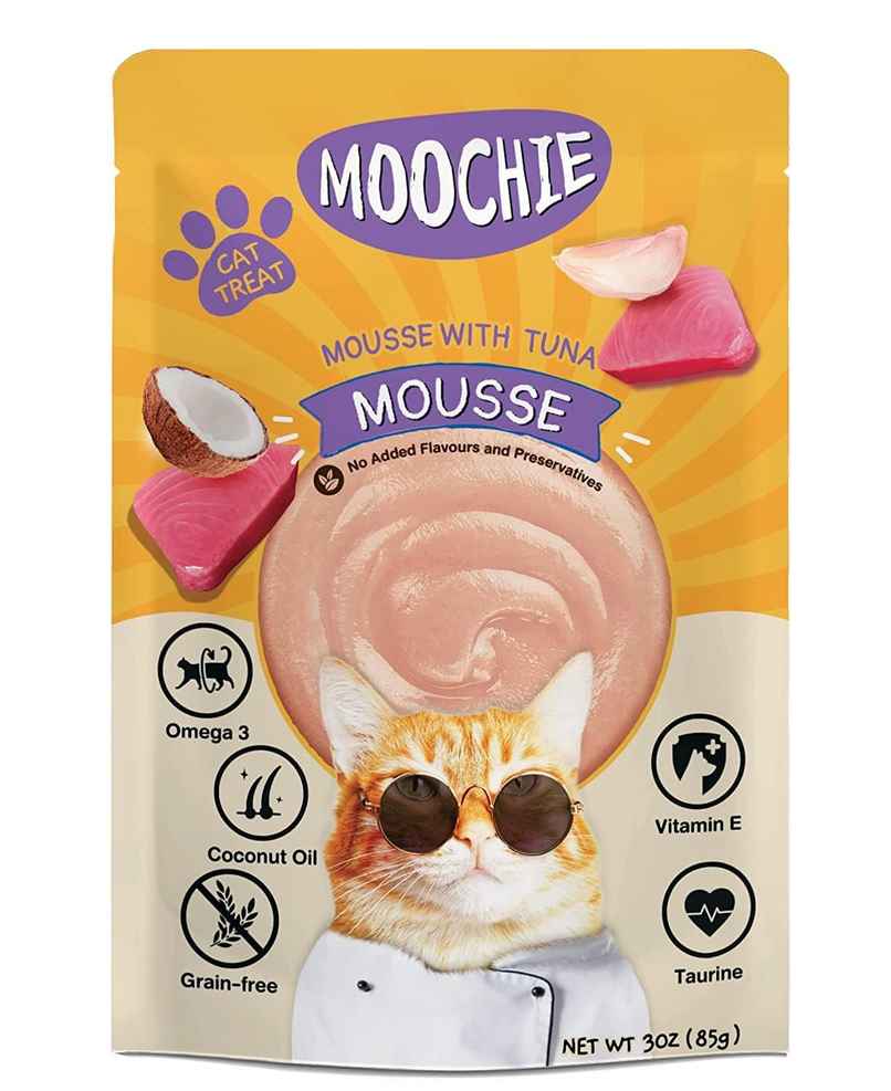 Moochie Cat Wet Food - Mousse With Tuna In Gravy | Grain-Free & No Preservative