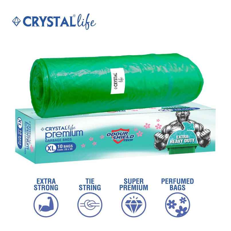 Crystal Life Premium Garbage Bag XL Green