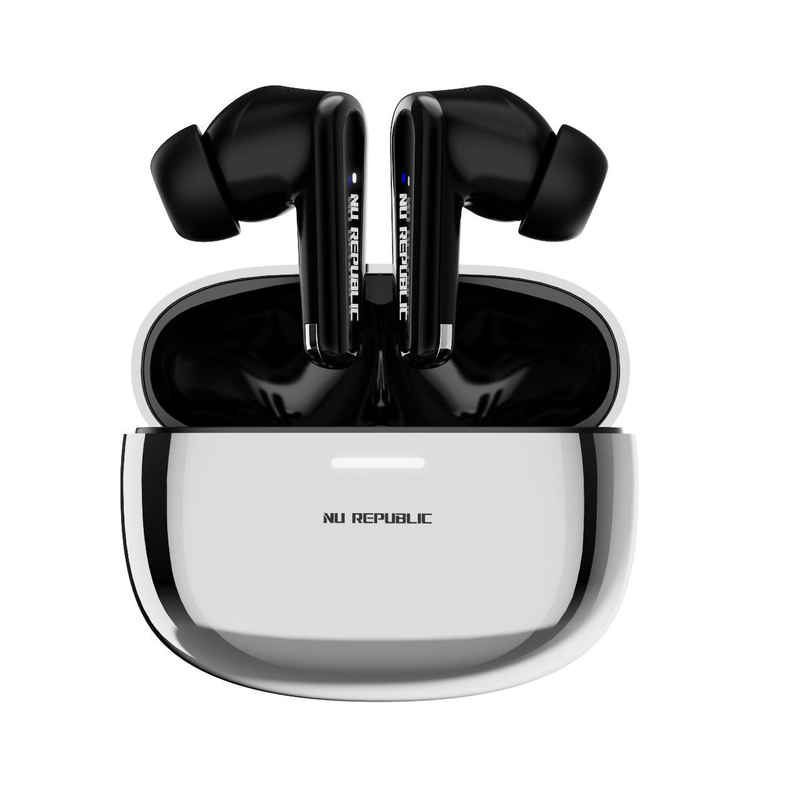 Nu Republic Epic X4 With 52 Hrs Playtime Tws Earbuds | Silver | Black Nu Republic Epic X4 With 52 Hrs Playtime Tws Earbuds | Silver | Black