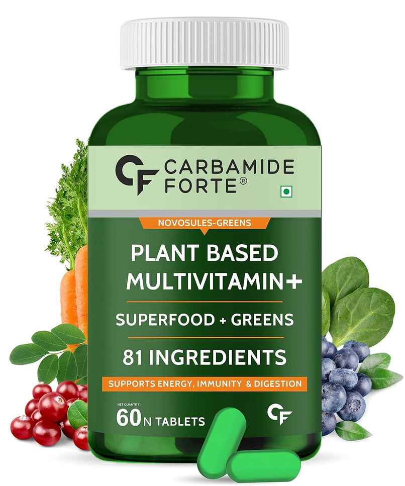 Carbamide Forte Plant Based Multivitamin Tablets for Men & Women for Immunity, Energy & Detox 60 tab