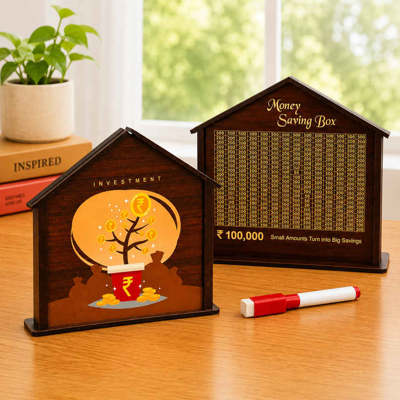 Fablue Wooden Home Saving Money Bank for Kids Fablue Wooden Home Saving Money Bank for Kids