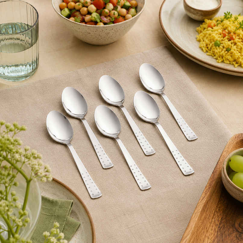 Petals 6Pcs Stainless Steel Dott Coffee Tea Spoon