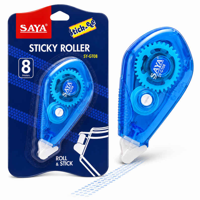 Saya Adhesive Roller Tape - Smooth, Precise, and Mess-Free Application | Assorted