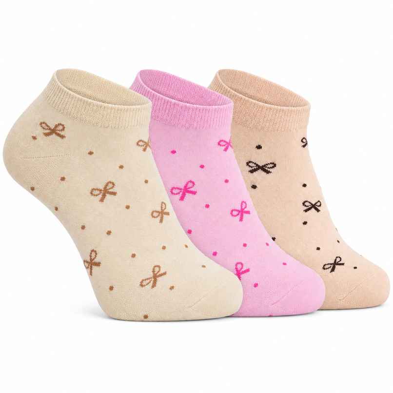 B Beyond Women Socks | Non Terry | BYDWNT-2602 | Ribbon Print