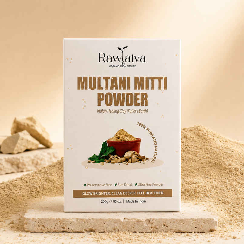 Rawtatva | Multani Mitti Powder For Skin And Hair | Controls Acne & Excess Oil Rawtatva | Multani Mitti Powder For Skin And Hair | Controls Acne & Excess Oil