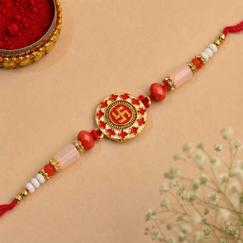 Rakhi for Brother | Swastik | Religious | Pack of 1 | Tomuncle Rakhi for Brother | Swastik | Religious | Pack of 1 | Tomuncle