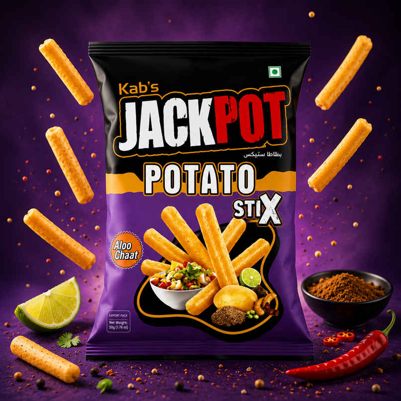 Kab's Jackpot Potato Stix - Aloo Chaat Kab's Jackpot Potato Stix - Aloo Chaat