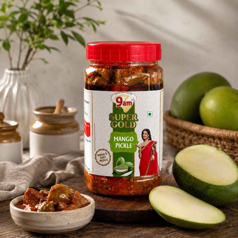 9am Super Gold Mango Pickle, Authentic Homemade Style Aam Ka Achaar