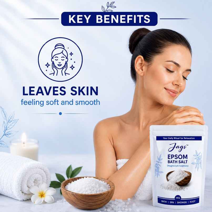 Jags Pure Epsom Bath Salt | Muscle Relaxation & Pain Relief Jags Pure Epsom Bath Salt | Muscle Relaxation & Pain Relief