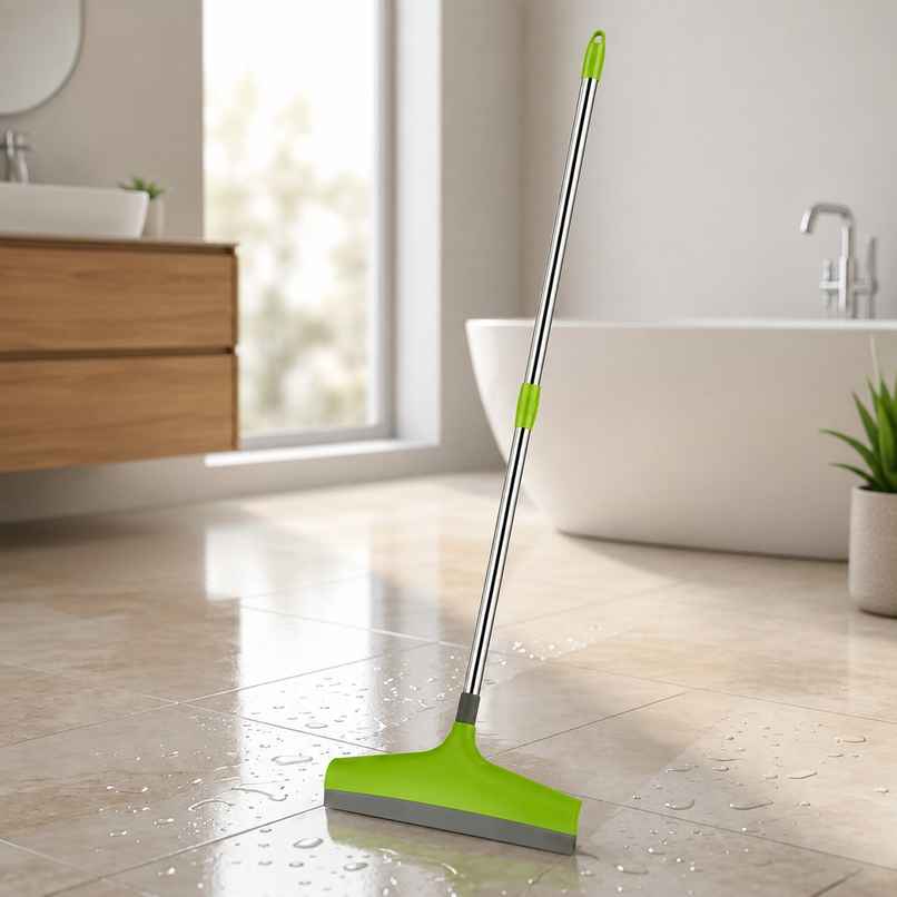 Proclean Bathroom Wiper | 12 Inch | with Handle -31 Inch | Green