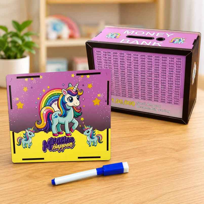 Fablue Unicorn Wooden Money Bank for Kids Fablue Unicorn Wooden Money Bank for Kids