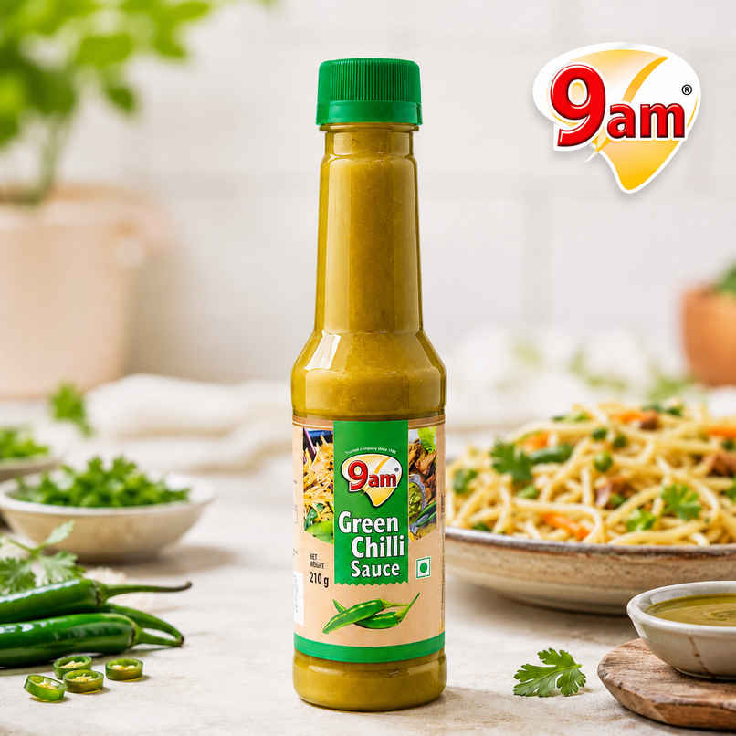 9am Green Chilli Sauce, Hot & Tangy Chilli Dip