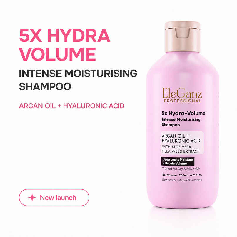 EleGanz Professional 5x Hydra-Volume Intense Moisturising Shampoo with Argan Oil EleGanz Professional 5x Hydra-Volume Intense Moisturising Shampoo with Argan Oil