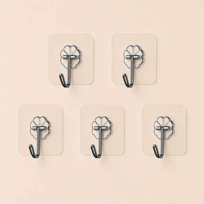 Daluci Strong Adhesive Hook For Home-Office and Kitchen Use | Pack Of 5