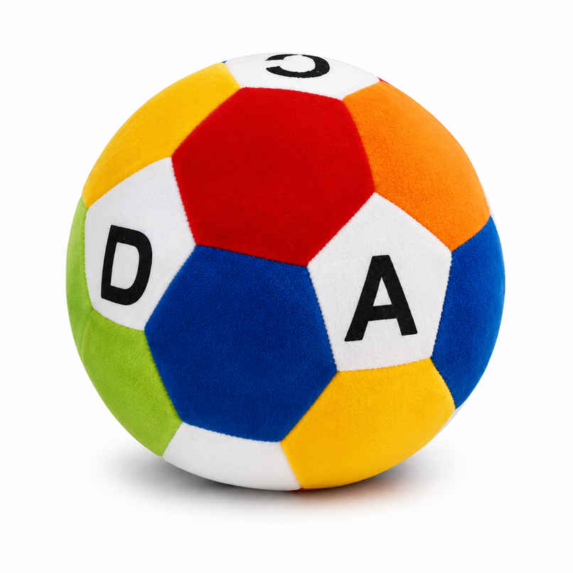 DearJoy Plush Ball with Alphabets Soft Toy - Multicolor DearJoy Plush Ball with Alphabets Soft Toy - Multicolor